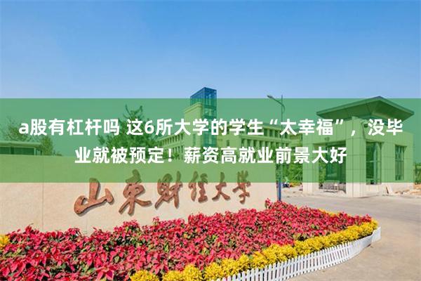 a股有杠杆吗 这6所大学的学生“太幸福”，没毕业就被预定！薪资高就业前景大好