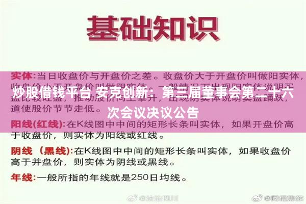 炒股借钱平台 安克创新：第三届董事会第二十六次会议决议公告