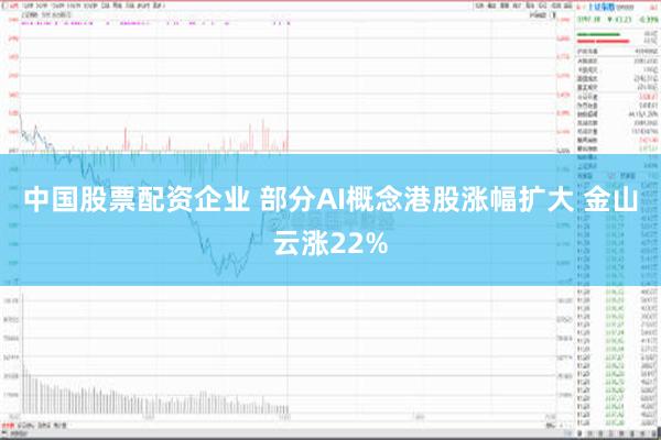 中国股票配资企业 部分AI概念港股涨幅扩大 金山云涨22%